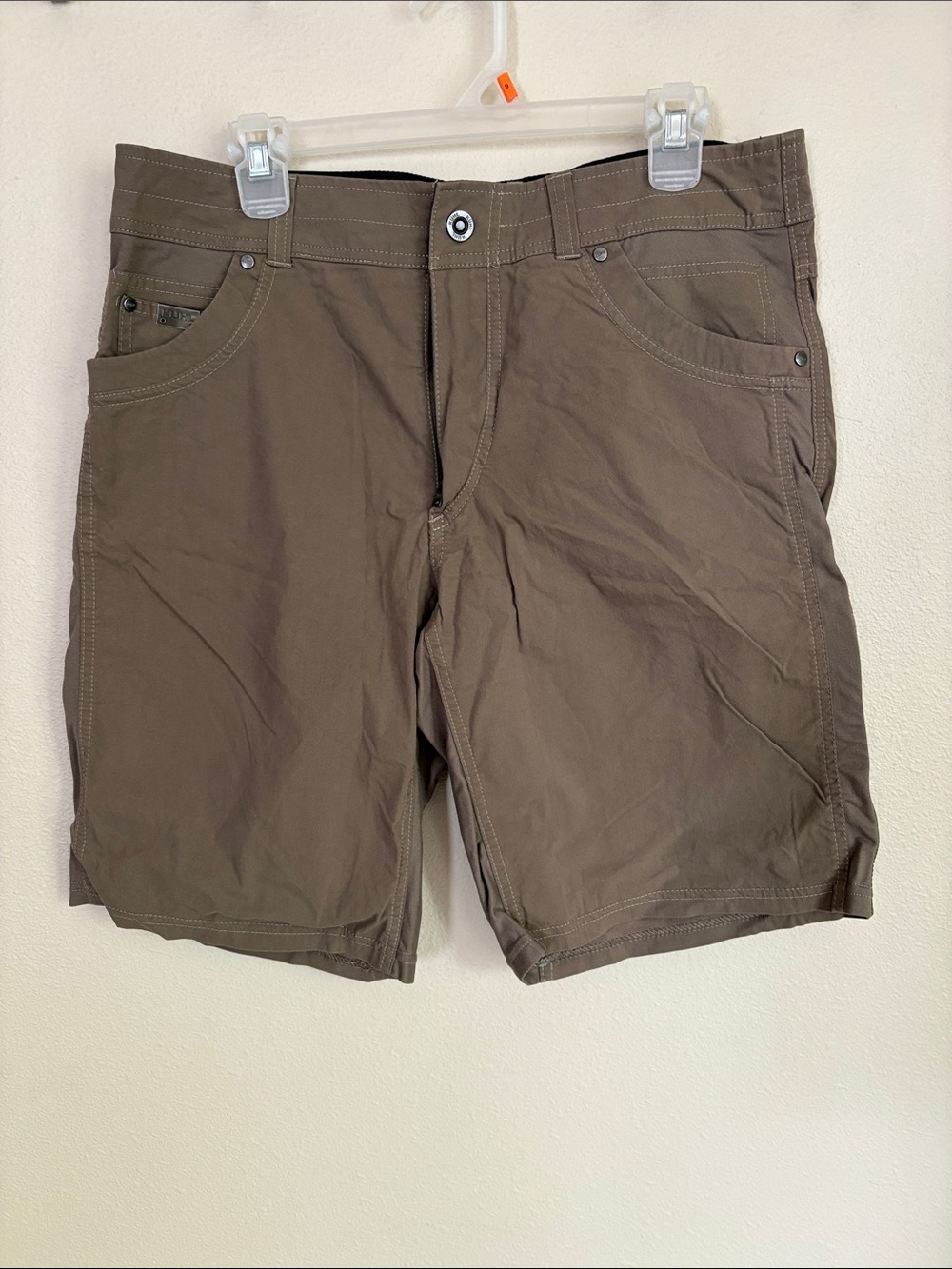 Kuhl Men's Brown Flat-Front Casual Shorts